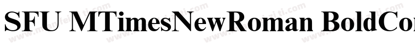 SFU MTimesNewRoman BoldCondensed字体转换